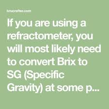Brix To Sg Conversion Calculators Formula Table Alcohol Correction