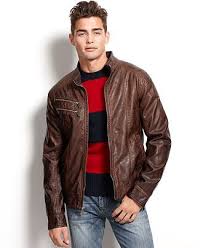 Guess Jeans Jacket Faux Leather Pico Jacket Mens Coats Jackets Macy S Guess Jeans Leather Jacket Fashion Books