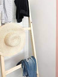 Wooden ladder towel rack ikea. Ikea Hack Clothes Rack Ladder With Ivar On A Budget Diy Project Diy Clothes Rack Diy On A Budget Clothing Rack