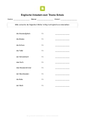 In der grundschule steht vor. Arbeitsblatt Englisch Vokabeln Zum Thema Schule
