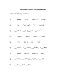 The ultimate goal for balancing chemical reactions is to make both sides of the reaction, the reactants and the products, equal in the number of atoms. Free 9 Sample Balancing Equations Worksheet Templates In Pdf Ms Word