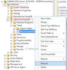 sql alter rename table statement sql sql server database system