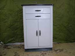 Sold by ami ventures inc. Vintage 1950s Porcelain Enamel Top Metal Kitchen Shop Cabinet Work Storage Shop Cabinets Metal Kitchen Kitchen Shop