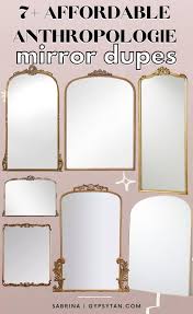 Full length leaner mirror, antique gold, 65 x 31, by martin svensson: 7 Affordable Anthropologie Mirror Dupe Gleaming Primrose Mirror Dupes