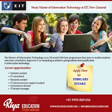 Study Master Of Information Technology At Eit Eastern Institute Of Technology New Zealand Apply Now Educational Consultant Education Career Opportunities
