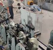 C section roll forming maching high speed - YouTube