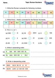 Romannumbers Math Education Funlearning Edwayz Freepritable Worksheets Class4math Int Printable Math Worksheets Math Work Alphabet Worksheets Preschool