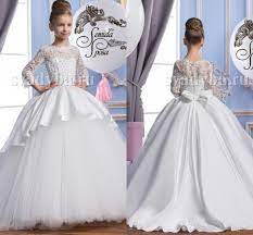 Maybe you would like to learn more about one of these? 2016 Pearls Lace Long Sleeves Tulle Arabic Flower Girl Dresses Vintage Child Pageant Dresses Beautiful Flower Girl Wedding Dresses F29 From Weddingmall 65 43 Wedding Flower Girl Dresses Flower Girl Dress