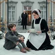 A kind maid saw a small, starving boy shivering outside the mansion gates.  Believing her wealthy boss was gone for the day, she risked everything to  sneak him into the kitchen and