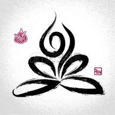 Yoga Lotus Pose Et Le Symbole De L 39 L Ment Feu Avec Le Tatouage Zen Tatouage Symboles De Yoga