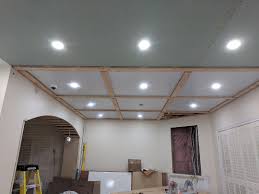 Although coffered ceilings draw the eye upward, the beams extend downward into a room, taking up some overhead space. Diy Replace Popcorn Ceiling With Coffered Ceiling In One Week Redflagdeals Com Forums
