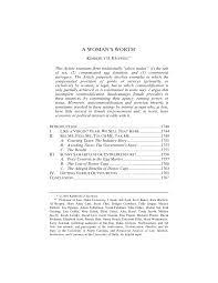Pdf A Womans Worth