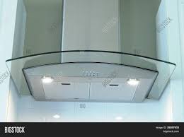 Stainless steel wall hood 100 x 90 cm. Modern Stainless Steel Image Photo Free Trial Bigstock