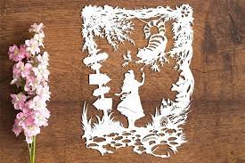 The die is designed by cathie shuttleworth. Cheshire Cat Pdf Template For Paper Cutting By Hand 346921 Paper Cutting Design Bundles