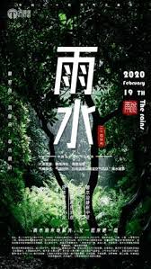 雨水 二十四节气之一 poster calm artwork rains