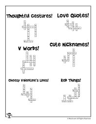 From abcya, this is a simple crossword puzzle for kids, with versions tailored for different grade/age levels. Valentine S Day Crossword Puzzles Answer Key Woo Jr Kids Activities