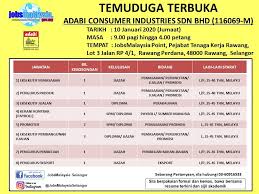Sekarang anda boleh daftar syarikat baru (sdn bhd) dengan harga rm980 sahaja. Jmp Rawang Temuduga Terbuka Syarikat Adabi Consumer Facebook