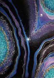 Maybe you would like to learn more about one of these? Resin Geode Painting Black Purple Teal And Gold Original Abstract Art Original Abstract Art Resin Art Painting Abstract