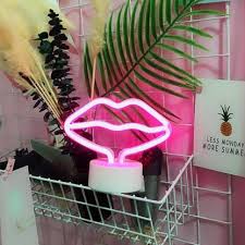Choose from contactless same day delivery, drive up and more. Xergy Pink Led Neon Light With Holder Base Battery Operated Kids Neon Table Lamps Lip Shaped Decorations Neon Gift For Party Christmas Birthday Bedroom Decor Table Lamp Price In India Buy