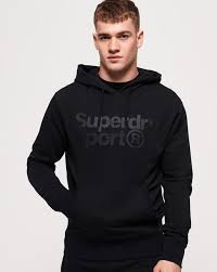 Sports Core Typographic Print Hoodie With Kangaroo Pocket