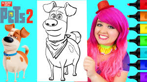 Buddy from the secret life of pets coloring page printable. Coloring Gidget Secret Life Of Pets Coloring Page Prismacolor Markers Kimmi The Clown Youtube