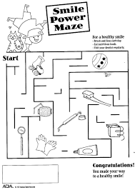 Smile Power Maze Kindergarten Worksheets Kindergarten Worksheets Printable Dentist