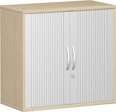 In unserem sortiment finden sie unterschiedliche lösungen für ihr unternehmen. Rolladenschrank Aktenschrank Buroschrank Aus Holz 1 Dekor Einlegeboden Abschliessbar 800x425x768 Silber Ahorn Schreibtische Hohenverstellbar Ihr Erfahrener Spezialist