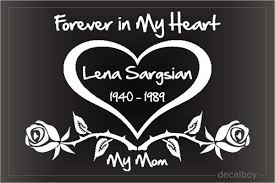 These custom decals also include the name of your loved one as well as the date of birth. Custom Memorial Decals Stickers Decalboy