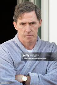 Rob Brydon, who plays Bryn West, is seen during filming for the Gavin...  News Photo