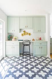 green kitchen cabinets