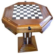 Art Deco Game Table Chess Checkers Backgammon 1 Art Deco Furniture French Art Deco Furniture Art Table
