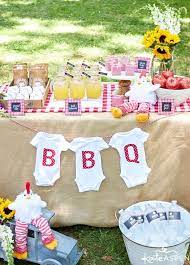 How To Throw A Relaxed Co Ed Baby Q Baby Q Shower Barbecue Baby Shower Baby Shower Bbq