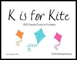 K Is For Kite Letter K Printables Teaching Mama Letter K Free Preschool Printables