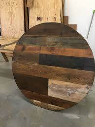 Looking for round glass table tops? Add Your Base To One Of These Custom Made Table Tops This Listing Is For Table With Wax Finish Multi Plank Round Wood Table Round Wood Coffee Table Plank Table