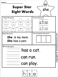 17.4 write gone or been. Free Sight Word Worksheet She Free4classrooms