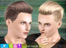 J208 Macho Hair By Newsea Sims 3 Downloads Cc Caboodle Sims Hair Sims 3 Male Hair Mens Hairstyles