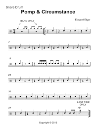 How to read tenor drum sheet music. Pomp And Circumstance Snare Drum Edward Elgar Compositions