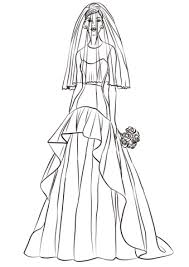 Showing 12 coloring pages related to bride and groom. Pretty Bride Coloring Page Free Coloring Library
