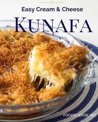 Easy Kunafa Recipe With Ashta And Cheese Foodieverse Recipe Easy Kunafa Recipe Kunafa Recipe Middle Eastern Desserts