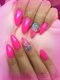 Definitely Summer Pink Nails For Your Holidays Great With A Cocktail Pink Nail Designs Pink Nails Neon Nails