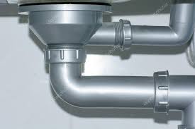 water pipe under sink  stock photo