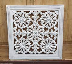 Whitewash Wooden Timber Decorative Wall Hanging Panel Hanging Wall Decor Wall Carvings Frames On Wall