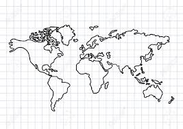 Carte du monde, pays du monde carte, images satellites de la terre, continents du monde, cartes physiques, politiques. Dessin De La Carte Sur Papier Quadrille Clip Art Libres De Droits Vecteurs Et Illustration Image 14490861