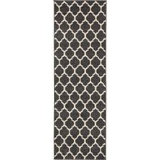 Black And Beige Runner Rug Unique Loom Trellis Philadelphia Black Beige 2 0 X 6 0 Runner Rug Purple Area Rugs Rug Runner Area Rugs