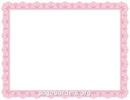 Pink Certificate Border Certificate Border Clip Art Border Templates