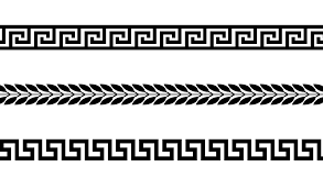 Classical Greek Geometric Borders In Svg Black And White Border Geometric Border Geometric