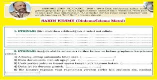 5 Sinif Sakin Kesme Dinleme Izleme Metni Indir Mp4 Mp3 Osymli Com Sakiz Sinif Ogretim