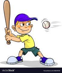 boy playing baseball royalty free vector image cartoon people sports cartoon boy playing