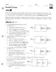 In this video we take a look at how dc parallel circuits work and consider voltage, current, resistance, power consumption as. Parallel Circuits Answer Key Pmuke 32232 Sec Q A 12 14 2 Name Date Parallel Circuits A Parallel Circuit Has At Least One Point Where The Circuit Course Hero