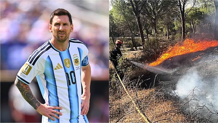 Messi dona 80.000 euros para la reconstrucción de las zonas afectadas por  los incendios en Madrid